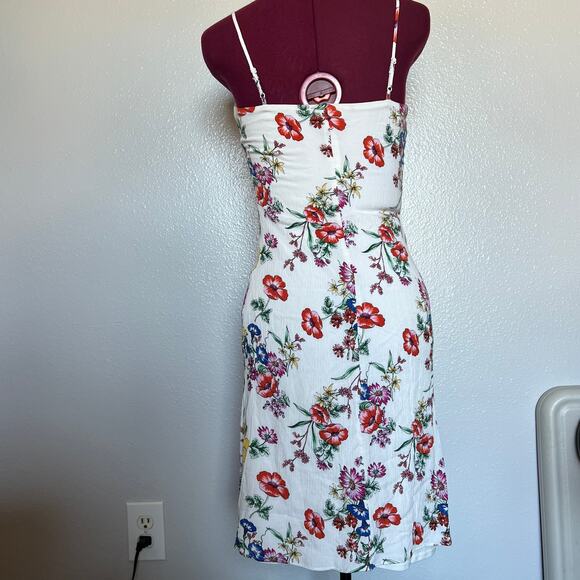 Express Floral Dress Spaghetti Strap Mini Size Small Crepe Material - Picture 4 of 8